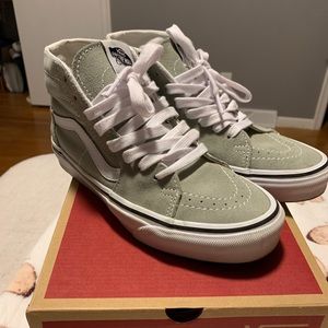 Sage green high too Vans